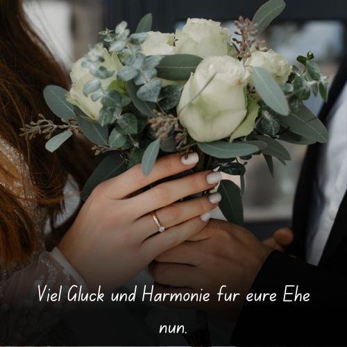 Viel Glück und Harmonie für eure Ehe nun