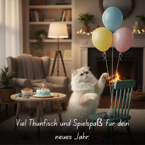 Viel Thunfisch und Spielspaß für dein neues Jahr