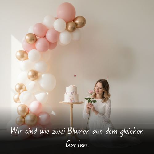 Wir sind wie zwei Blumen aus dem gleichen Garten