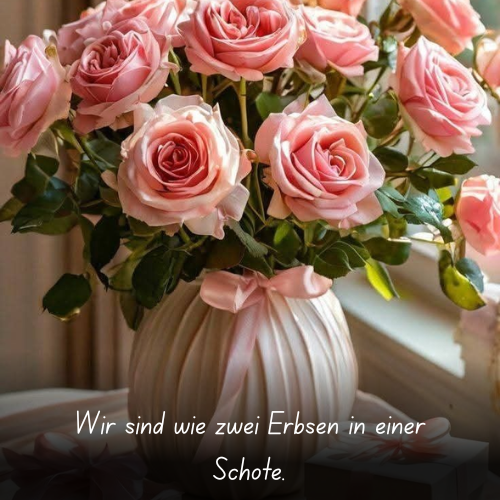 Wir sind wie zwei Erbsen in einer Schote