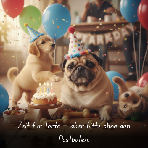 Zeit für Torte – aber bitte ohne den Postboten
