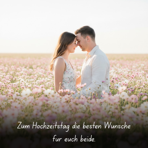 Zum Hochzeitstag die besten Wünsche für euch beide