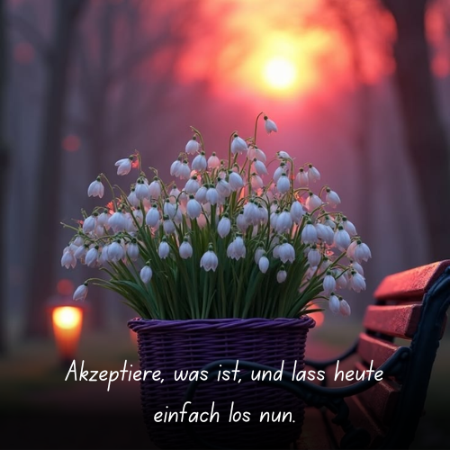 Akzeptiere, was ist, und lass heute einfach los nun