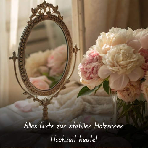 Alles Gute zur stabilen Hölzernen Hochzeit heute!
