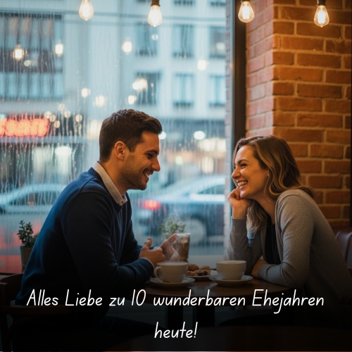 Alles Liebe zu 10 wunderbaren Ehejahren heute!