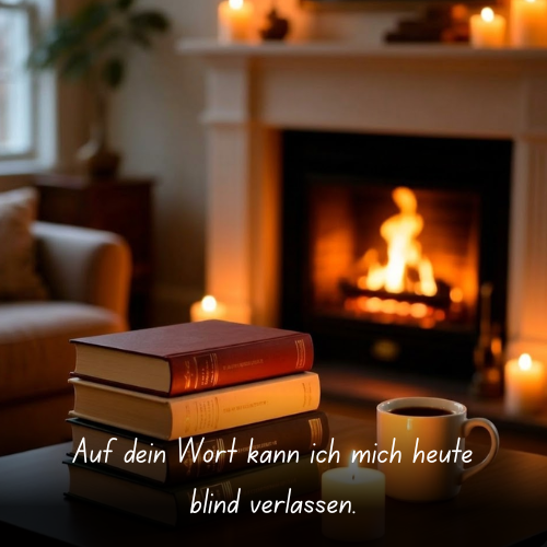 Auf dein Wort kann ich mich heute blind verlassen