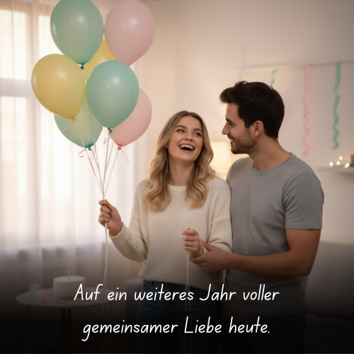 Auf ein weiteres Jahr voller gemeinsamer Liebe heute