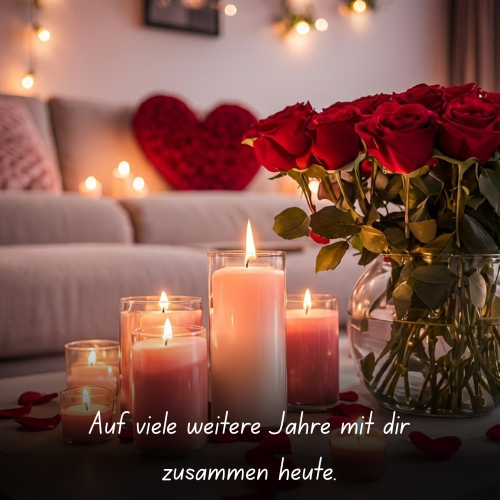 Auf viele weitere Jahre mit dir zusammen heute