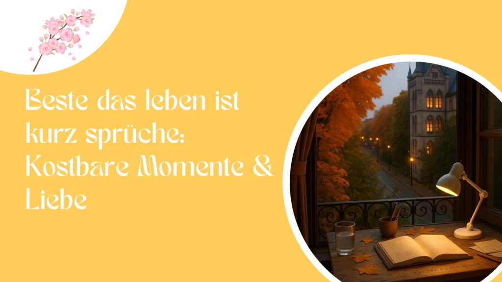 Beste das leben ist kurz sprüche: Kostbare Momente & Liebe