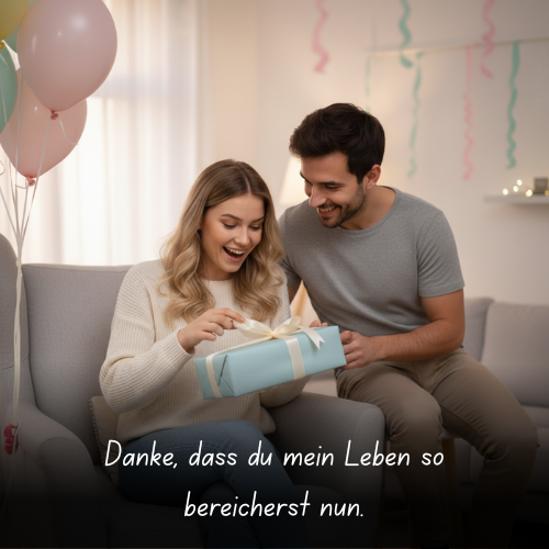 Danke, dass du mein Leben so bereicherst nun