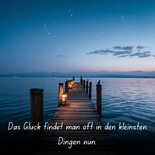 Das Glück findet man oft in den kleinsten Dingen nun