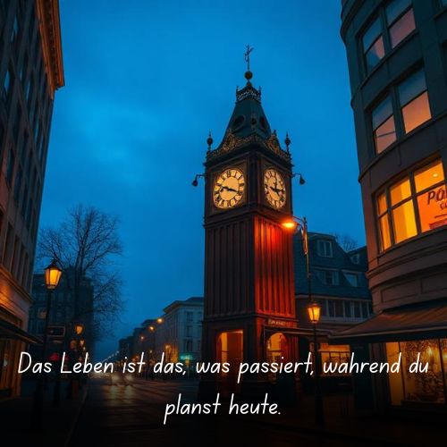 Das Leben ist das, was passiert, während du planst heute