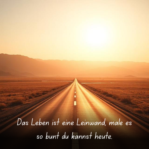 Das Leben ist eine Leinwand, male es so bunt du kannst heute