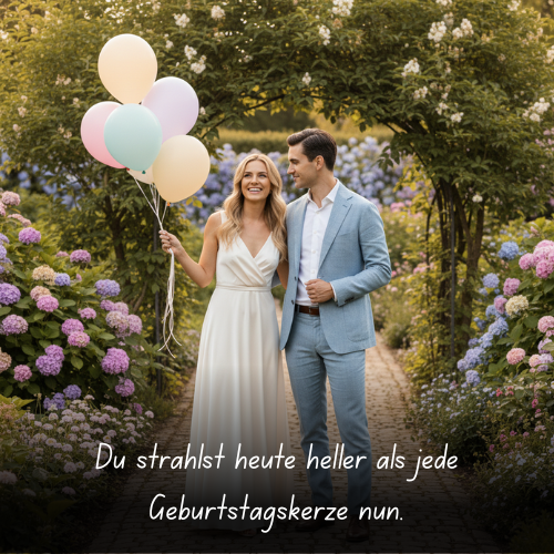 Du strahlst heute heller als jede Geburtstagskerze nun