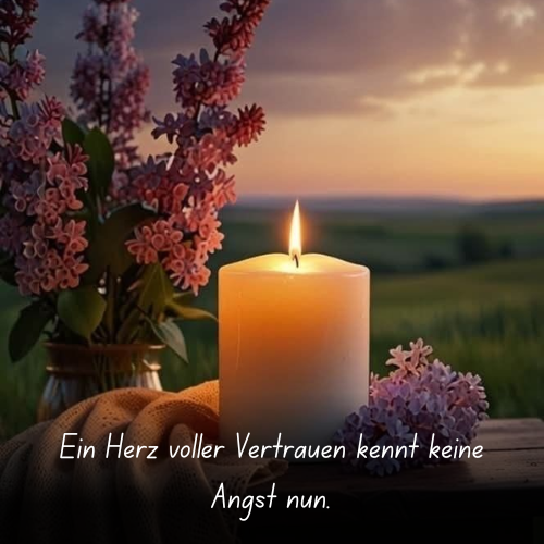 Ein Herz voller Vertrauen kennt keine Angst nun