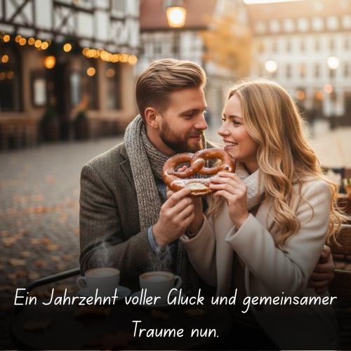 Ein Jahrzehnt voller Glück und gemeinsamer Träume nun