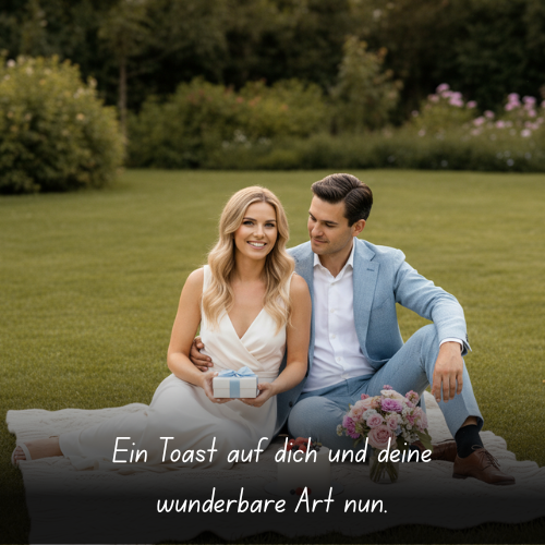 Ein Toast auf dich und deine wunderbare Art nun