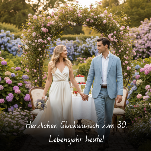 Herzlichen Glückwunsch zum 30. Lebensjahr heute!