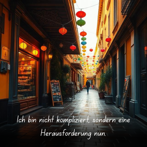 Ich bin nicht kompliziert, sondern eine Herausforderung nun