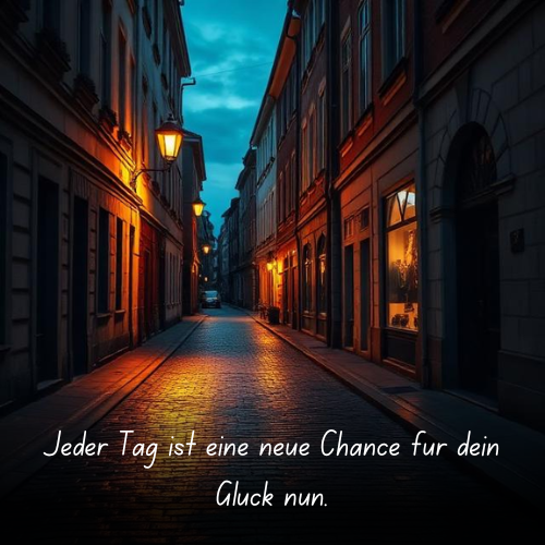Jeder Tag ist eine neue Chance für dein Glück nun