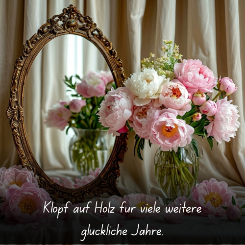 Klopf auf Holz für viele weitere glückliche Jahre