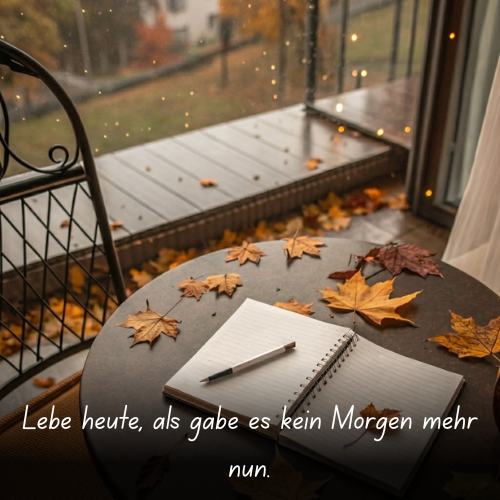Lebe heute, als gäbe es kein Morgen mehr nun