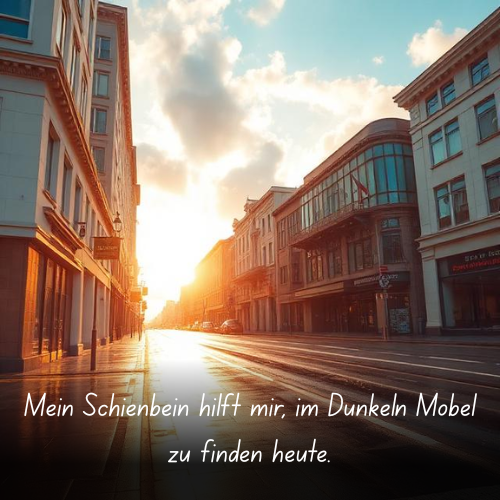 Mein Schienbein hilft mir, im Dunkeln Möbel zu finden heute