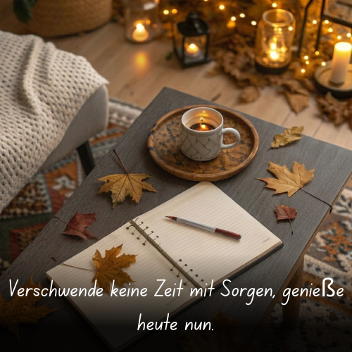 Verschwende keine Zeit mit Sorgen, genieße heute nun