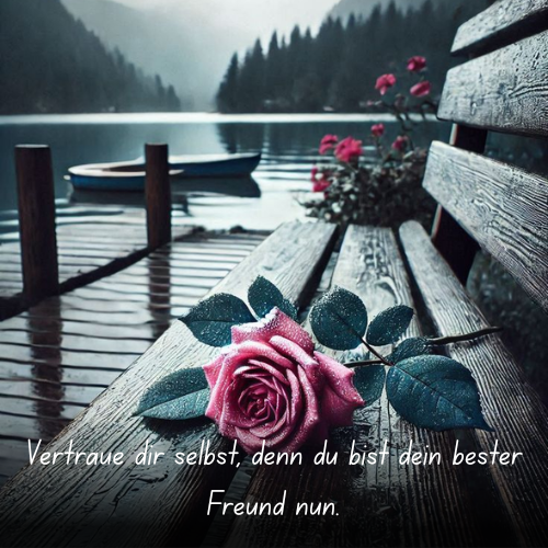 Vertraue dir selbst, denn du bist dein bester Freund nun