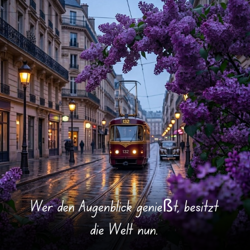 Wer den Augenblick genießt, besitzt die Welt nun