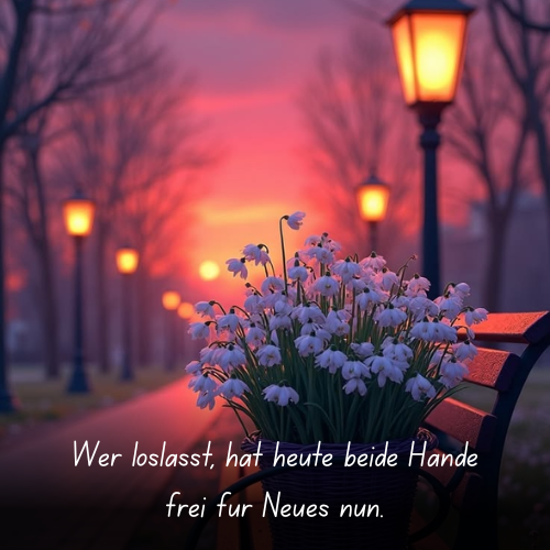 Wer loslässt, hat heute beide Hände frei für Neues nun