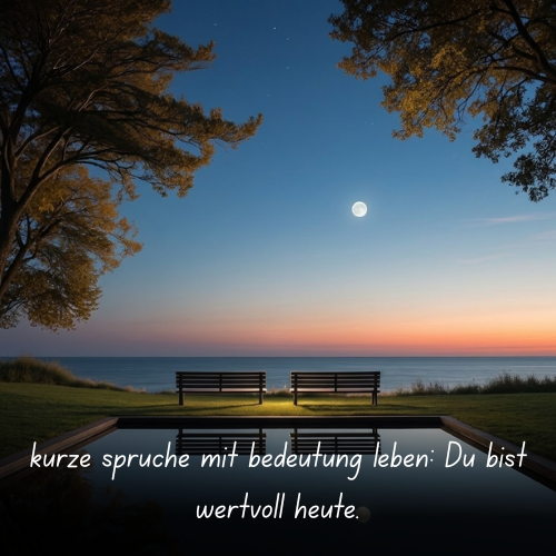 kurze sprüche mit bedeutung leben_ Du bist wertvoll heute