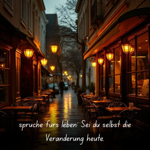 sprüche fürs leben_ Sei du selbst die Veränderung heute