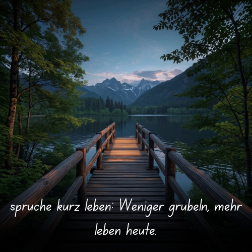 sprüche kurz leben_ Weniger grübeln, mehr leben heute