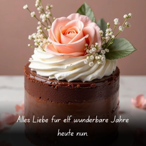 Alles Liebe für elf wunderbare Jahre heute nun