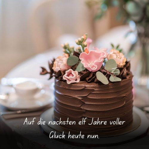 Auf die nächsten elf Jahre voller Glück heute nun