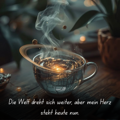 Die Welt dreht sich weiter, aber mein Herz steht heute nun