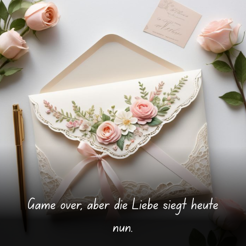 Game over, aber die Liebe siegt heute nun