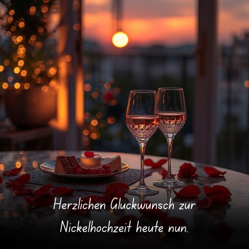 Herzlichen Glückwunsch zur Nickelhochzeit heute nun