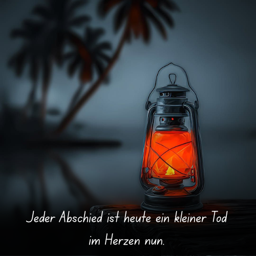 Jeder Abschied ist heute ein kleiner Tod im Herzen nun