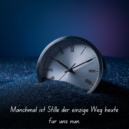 Manchmal ist Stille der einzige Weg heute für uns nun