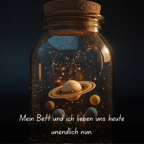 Mein Bett und ich lieben uns heute unendlich nun