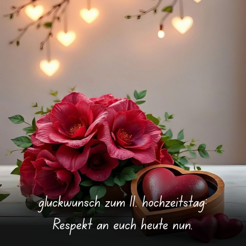 glückwunsch zum 11. hochzeitstag_ Respekt an euch heute nun