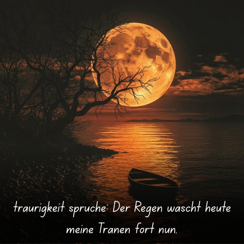 traurigkeit sprüche_ Der Regen wäscht heute meine Tränen fort nun