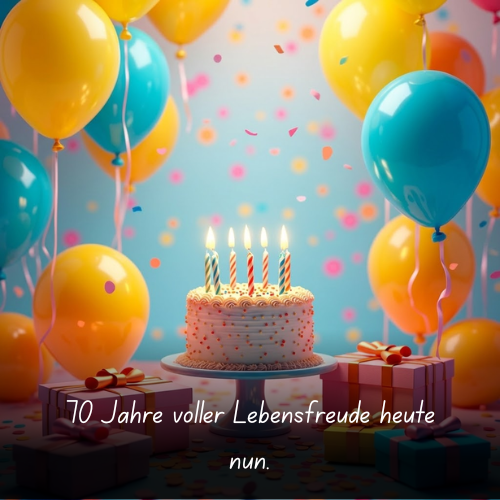 70 Jahre voller Lebensfreude heute nun