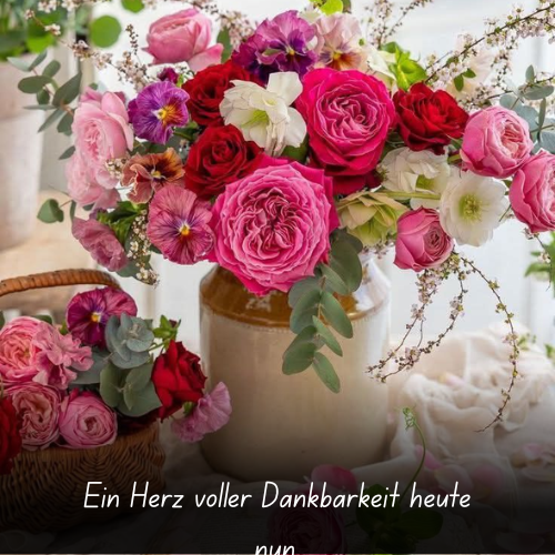 Ein Herz voller Dankbarkeit heute nun