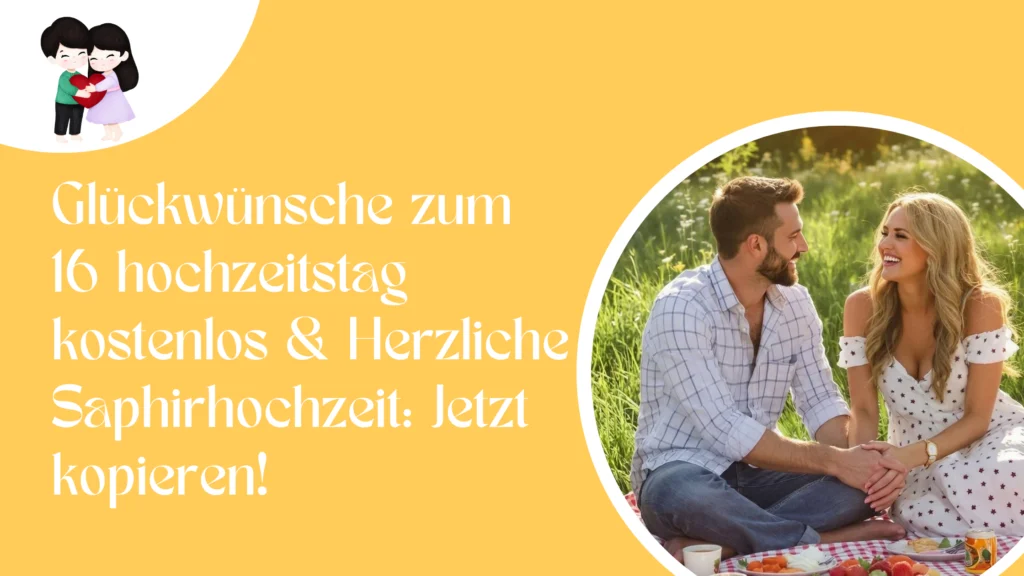 Glückwünsche zum 16 hochzeitstag kostenlos & Herzliche Saphirhochzeit: Jetzt kopieren!