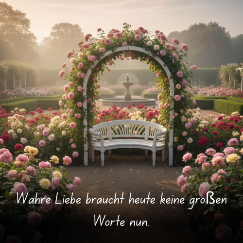 Wahre Liebe braucht heute keine großen Worte nun