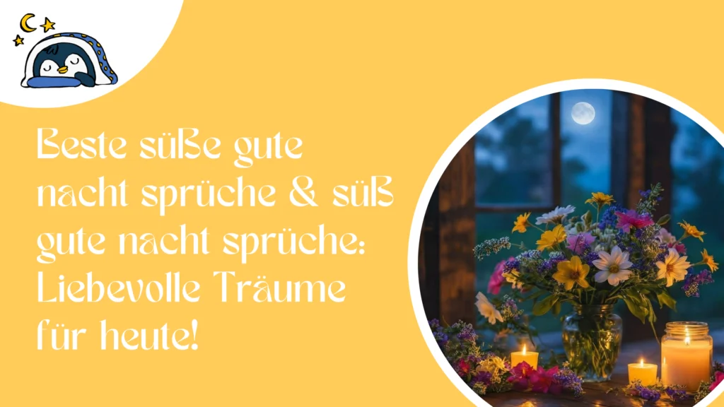 Beste süße gute nacht sprüche & süß gute nacht sprüche Liebevolle Träume für heute!