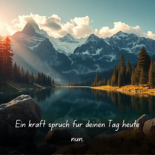 Ein kraft spruch für deinen Tag heute nun